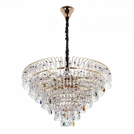 Подвесная люстра хрустальная Modelux MODELUX ML.850.18 GD