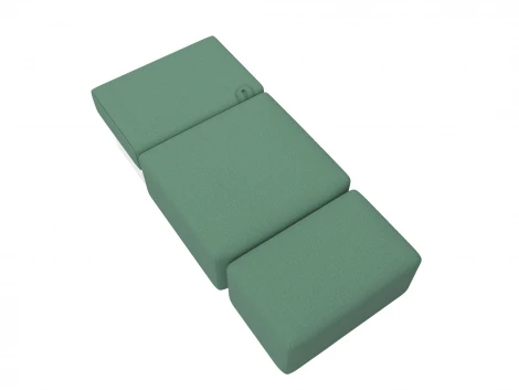 Модули диван и пуф Лига-060 НПБ (ЛДСП,Брус,Фанера,Рогожка/Зеленый) Лига Диванов 129742