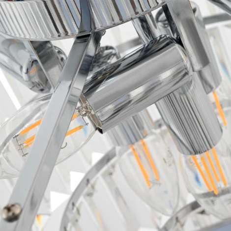 Потолочная люстра каскадная хрустальная Arte Milano Sorrento-7209 377209/6/390 CR (220V, круглые)