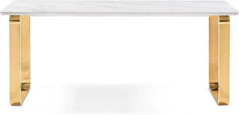 Керамический стол Селена 180 (Селена 4 180х90х77 белый мрамор / золото) Notta арт.572191