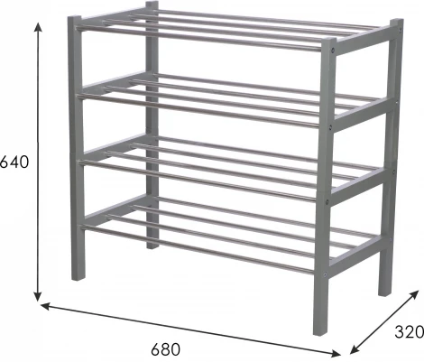 Комплект обувниц Атлас серый (2 шт) Mebelik арт.008710