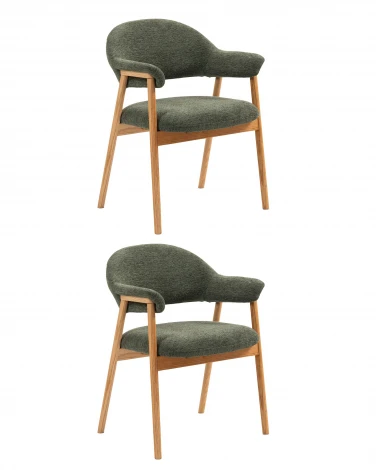 Стул обеденный Stool Group Tavu с деревянными ножками зеленый 2 шт. УТ000042032