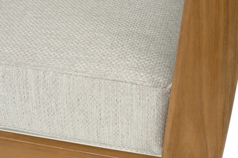 "Сидней" кресло плетеное из роупа, основание тик, каркас алюминий бежевый, роуп бежевый, ткань бежевая 4SIS арт.УТ-00009543