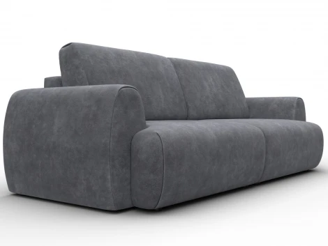 Диван прямой Лига-115 НПБ (ДСП,Фанера,Велюр/Темно-серый) Лига Диванов 136926