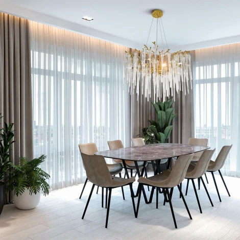 Подвесная люстра хрустальная Modelux MODESTYLE MS.2114.760 GD