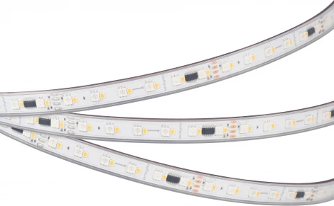 Светодиодная лента герметичная SPI-P-BA120-14mm 24V RGBW-Day-PX6-BPT (16 W/m, IP66, 5060/2835, 5m) (Arlight, бегущий огонь) 040623