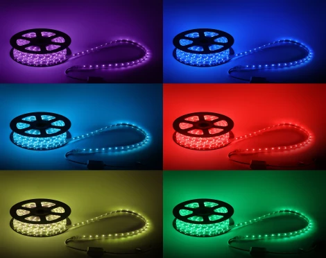 Светодиодная лента 220V 20м RGB ЭРА LS5050-7,2-30-220-RGB-IP67-20m