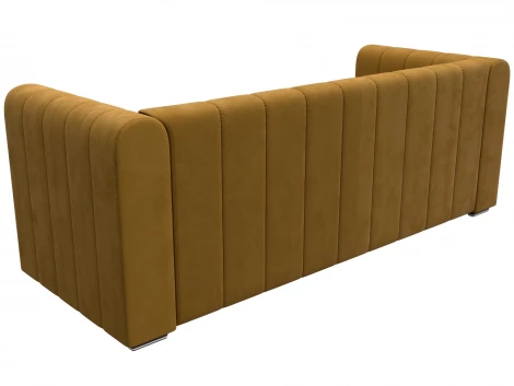Диван прямой Лига-073 (ДСП,Фанера/Пластик/Велюр/Желтый) Лига Диванов 129985