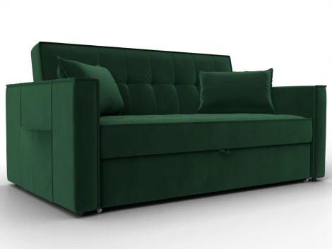 Диван прямой Лига-104 (140) (ЛДСП,Брус,Фанера,Велюр/Зеленый) Лига Диванов 134870