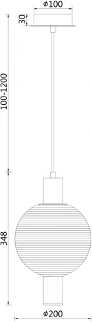 Подвесной светильник Maytoni Rueca P060PL-01N (220V, на проводе, шар)