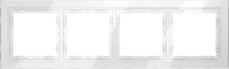 Рамка на 4 поста (белый, стекло) Voltum S70 VLS110401