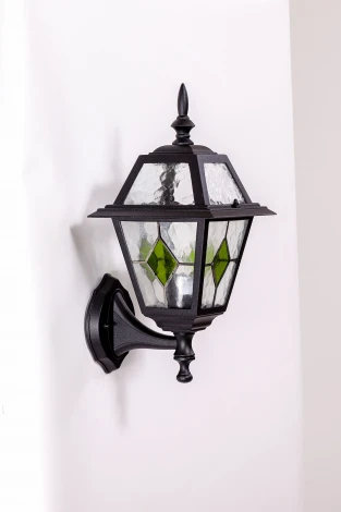 Уличный настенный фонарь Oasis Light FARO lead GLASS 91101/04 lgG Bl