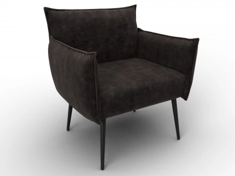 Кресло Лига-083 (Фанера/Металл/Велюр/Коричневый) Лига Диванов 132326