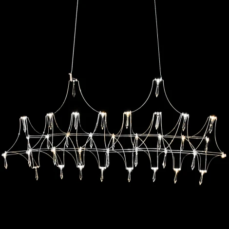 Подвесная люстра светодиодная хрустальная ILLUMICO IL0707-1200HX-34 Ether