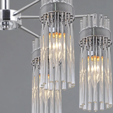 Потолочная люстра на штанге ILLUMICO IL0761-6CSQ-25 CR GENOA (220V)