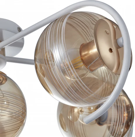 Потолочная люстра Arte Milano AMALFI 326208/5+1 WH+FG (220V, шар)