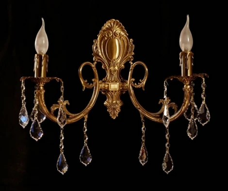 Бра Brizzi 8888 8888/2 AB Leaf crystal