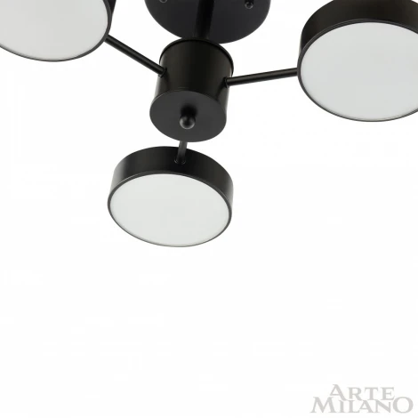Потолочная люстра на штанге Arte Milano Ferrara 250906/3B Bk (LED, 220V, круглые)