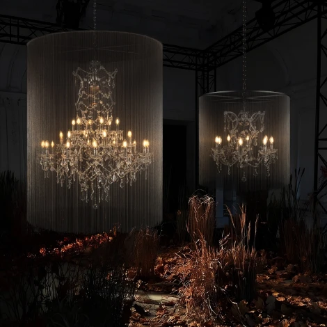 Подвесная люстра большая Loft It Vaille Crystal 10450/1200