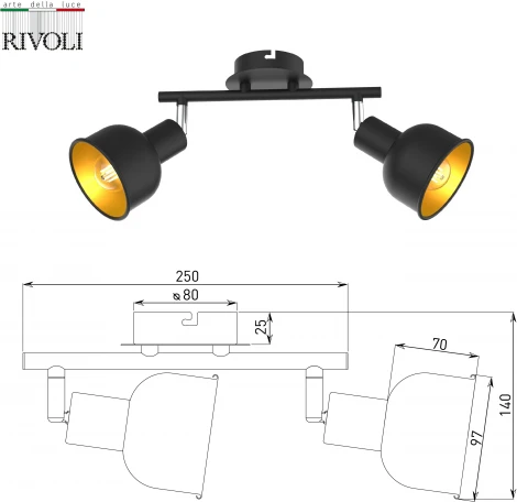 Спот на штанге Rivoli Jessica 7050-702