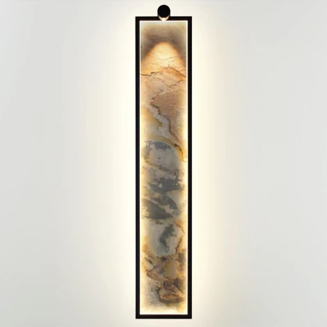 Настенно-потолочный светильник со спотом Odeon Light Stoflake 5078/35WL черн./серо-беж./металл/натур.камень/акрил LED 35W 3000K (220V)