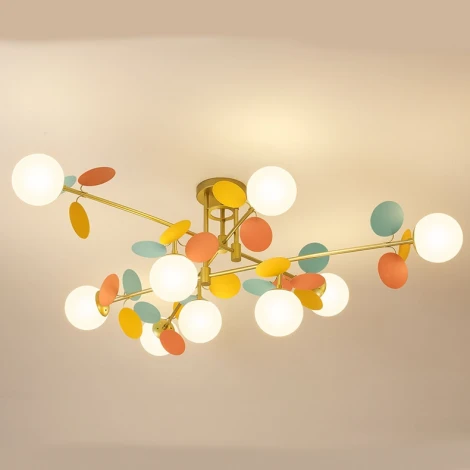 Потолочная люстра на штанге Matisse B D120 Gold Multicolor ImperiumLoft Matisse-B (194952-23) (220V, шар)