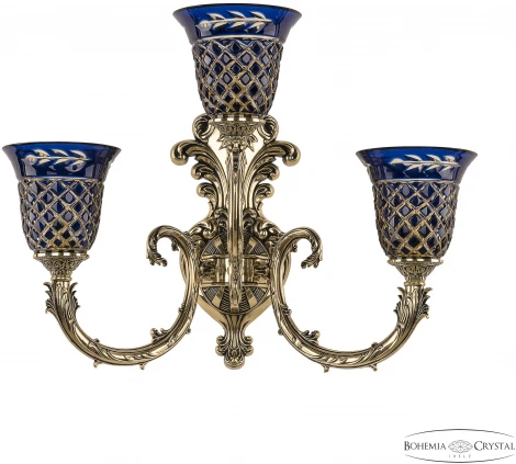 Бра Bohemia Florence 7109B15/2+1/210 GB P2 U Amber-Blue/H-1J