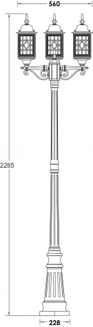 Наземный фонарь Oasis Light LONDON S 64809SB Bl
