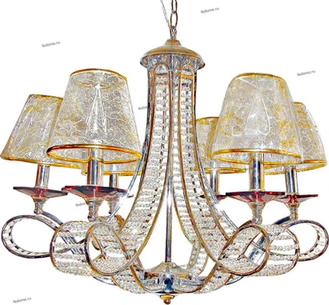 Потолочная люстра N-Light Q8148 Q8148/6
 chrome white crystal