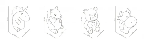 Интерьерная настольная лампа RGB Globo Kraka 28034-20 (для детской, LED, 220V, выключатель, животные)