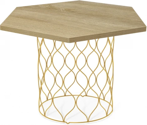 Столик журнальный Sheffilton SHT-TU49/TT20 60 ЛДСП золото/дуб песочный