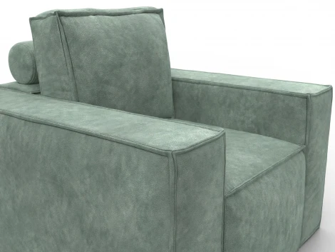 Кресло Лига-081 НПБ (ДСП,Велюр/Зеленый) Лига Диванов 134979