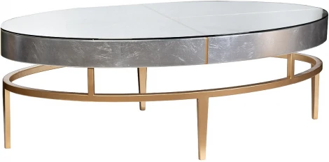 Стол журнальный "Futuro" серебристый 132*76*46см Garda Decor арт.ART-2705-CF