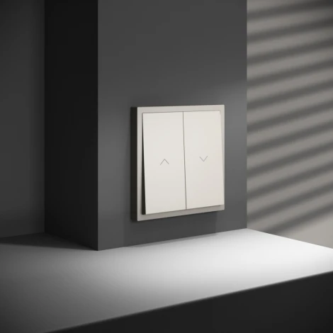 Выключатель встраиваемый Voltum S70 для жалюзи 10А, (кашемир)