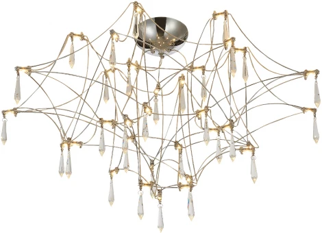 Потолочная люстра светодиодная ST Luce Gravetta SL6601.102.78 Хром/Прозрачный LED 78*0,35W 3000K (220V)