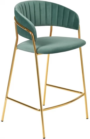 Стул полубарный Turin мятный с золотыми ножками Bradex Home FR 0913