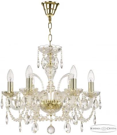 Подвесная люстра Bohemia 105 105/6/165 G (220V, подвески, на цепи, подсвечник, свеча)