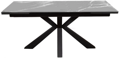 Стол DikLine SFE140 Керамика Серый мрамор/подстолье черное/опоры черные (2 уп.) арт.00-00072894