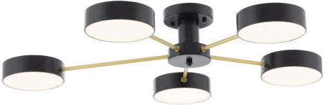 Потолочная люстра светодиодная на штанге Arte Milano Ferrara 252006/5 Bk/Bk (220V, круглые)