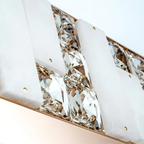 Подвесная люстра светодиодная хрустальная с регулировкой цветовой температуры Modelux ML.6985.800.300P GD