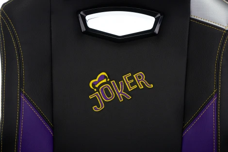 Кресло игровое Zombie HERO JOKER черный/фиолетовый эко.кожа с подголов. крестовина пластик