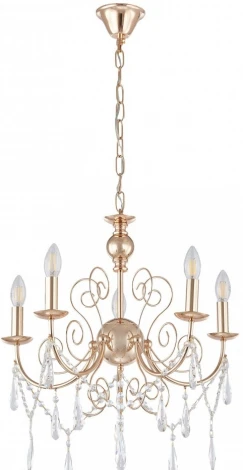 Подвесная люстра Arte Milano AM345620 345620/5 FGD (220V, подвески, на цепи, подсвечник, свеча)