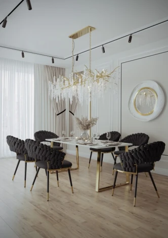 Керамический стол Селена 160 (Селена 2 160х90х77 белый мрамор / золото) Notta арт.572185