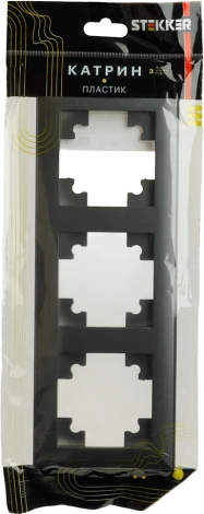 Рамка на 3 поста (графит) Stekker Катрин 39809