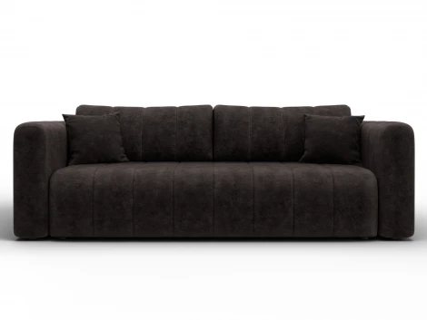 Диван прямой Лига-062 НПБ (ДСП,Фанера,ХДФ/Пластик/Велюр/Коричневый) Лига Диванов 130270