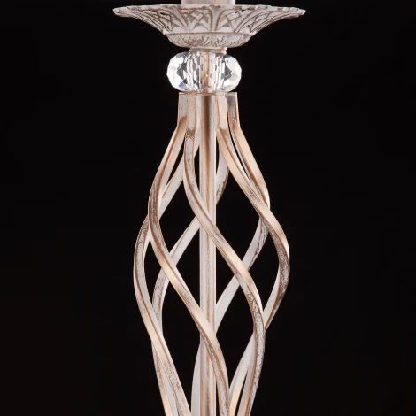 Торшер Eurosvet 01002-01003 01003/1 белый с золотом (220V, круглые, под старину)