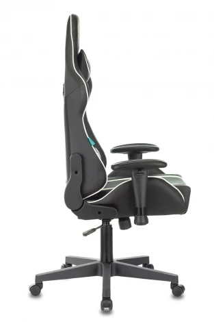 Кресло игровое Zombie A4 черный/белый эко.кожа с подголов. крестовина пластик