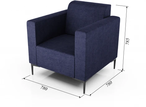 Кресло Arsko Ник синяя рогожка