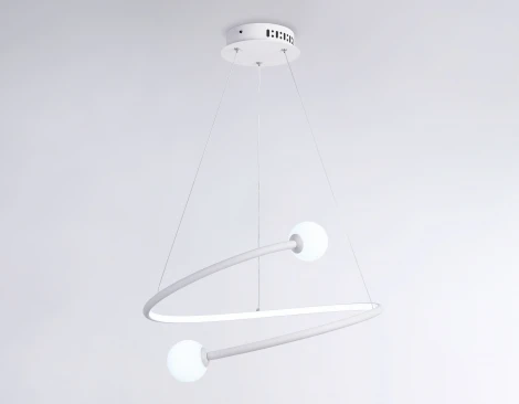 Подвесной светодиодный светильник Ambrella Comfort FL66291 (регулировка яркости, 220V, пульт управления, на тросе, шарики)