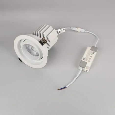 Встраиваемый светильник светодиодный MS-VORTEX-BUILT-R135-30W Warm3000 (WH-WH, 17 deg, 230V) (Arlight, IP20 Металл) 056568